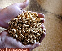 Wood pellet bedding