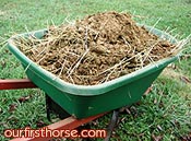 Horse manure by the ton