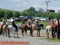 Girls at a horse show